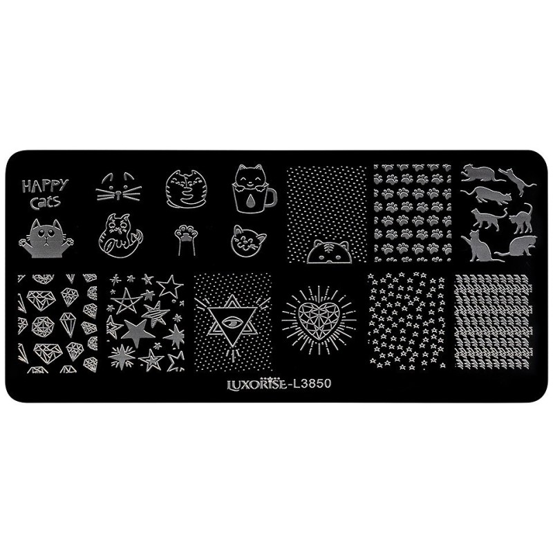 Set 2 x Matrita Metalica Stampila Unghii Luxorise, Born To Play