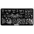 Set 2 x Matrita Metalica Stampila Unghii Luxorise, Butterfly Contest Xy-Coco5