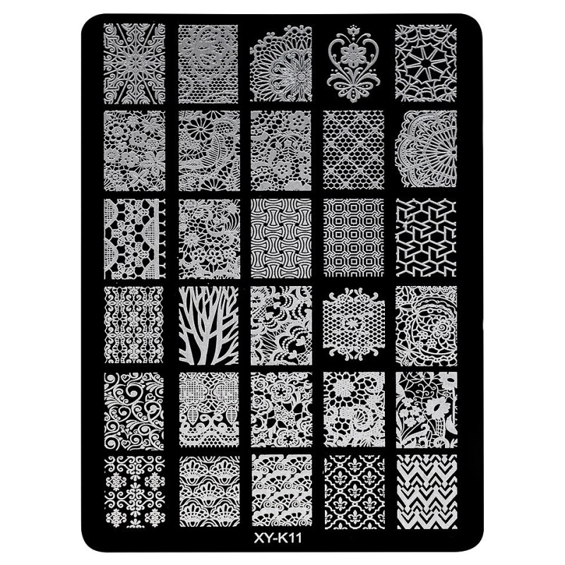 Set 2 x Matrita Metalica Stampila Unghii Luxorise, Confession Time Xy-K11