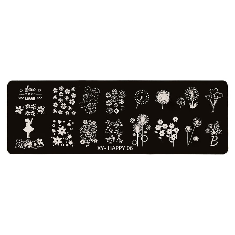 Set 2 x Matrita Metalica Stampila Unghii Luxorise, Delicate Ballerina