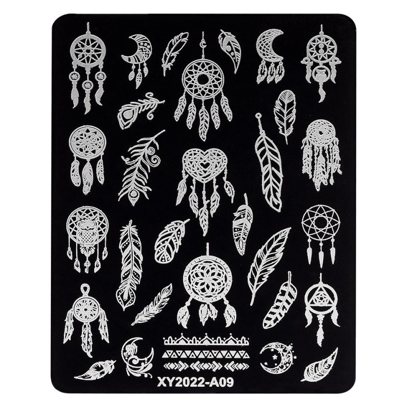 Set 2 x Matrita Metalica Stampila Unghii Luxorise, Dream Catcher Glow A09
