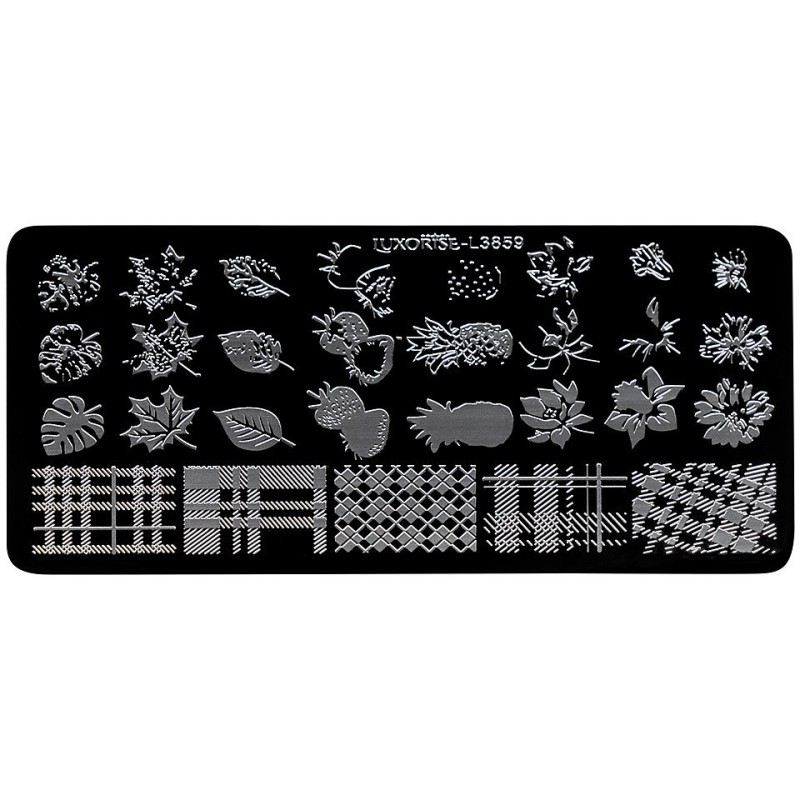 Set 2 x Matrita Metalica Stampila Unghii Luxorise, Edge Of Nature