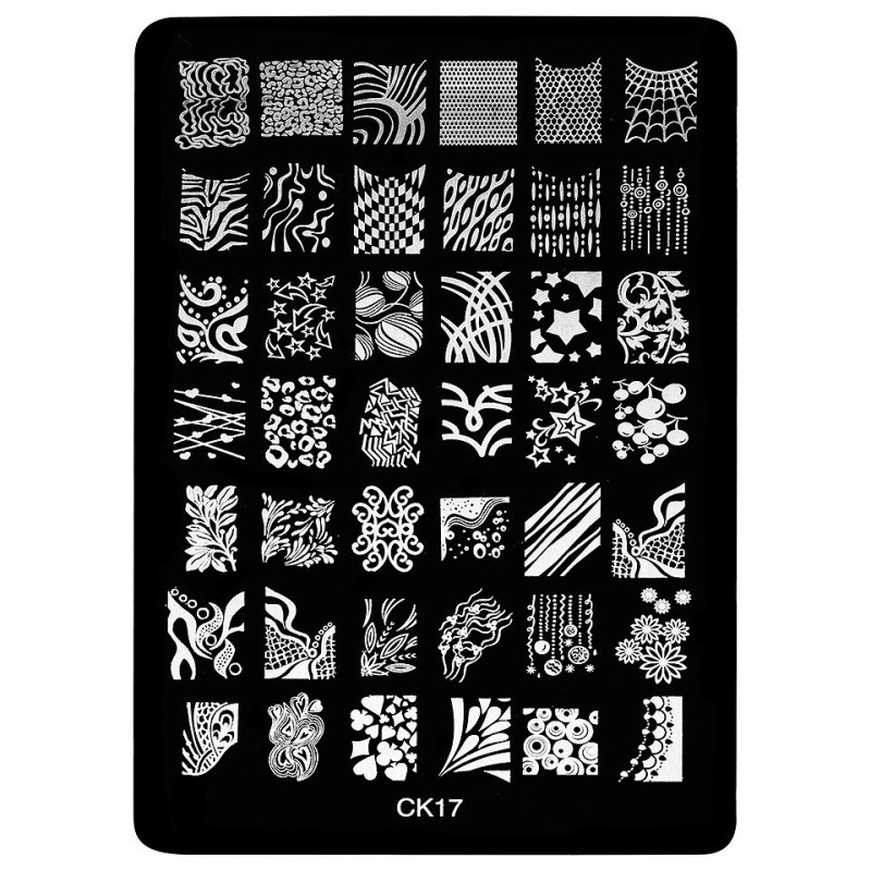 Set 2 x Matrita Metalica Stampila Unghii Luxorise, Fairy Glow Ck17