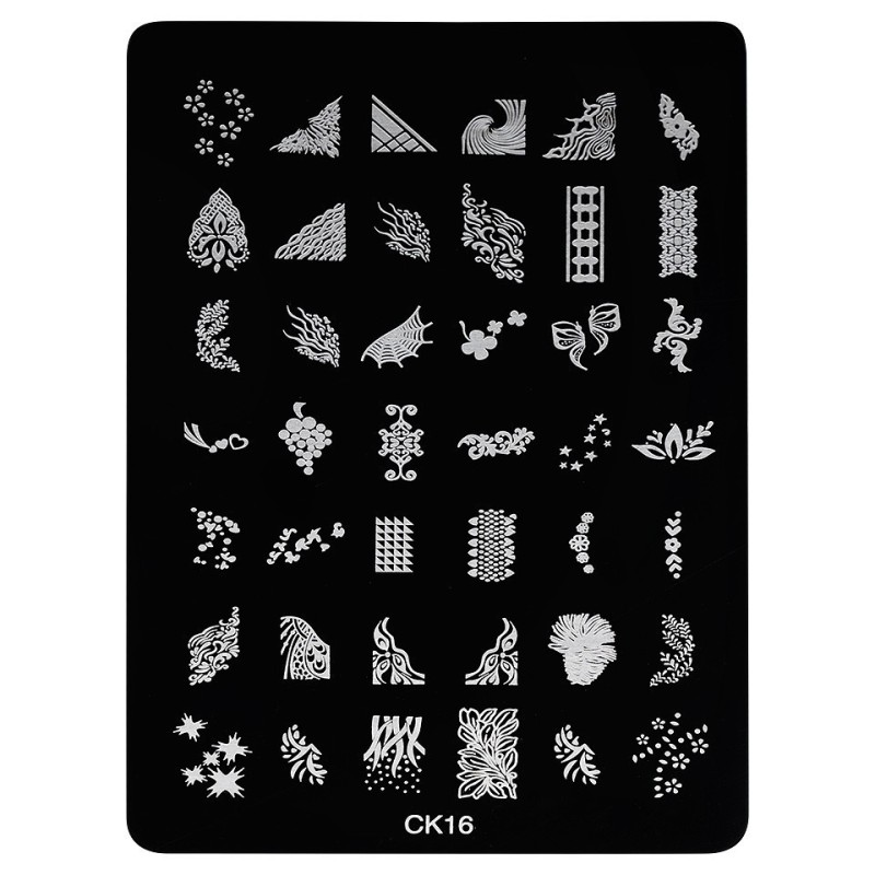 Set 2 x Matrita Metalica Stampila Unghii Luxorise, Fame Game Ck16