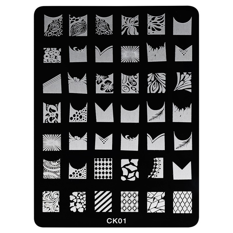 Set 2 x Matrita Metalica Stampila Unghii Luxorise, Feeling Funny Ck01