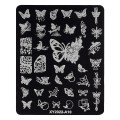 Set 2 x Matrita Metalica Stampila Unghii Luxorise, Fly Butterfly A10
