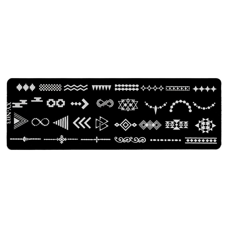 Set 2 x Matrita Metalica Stampila Unghii Luxorise, Geometric City