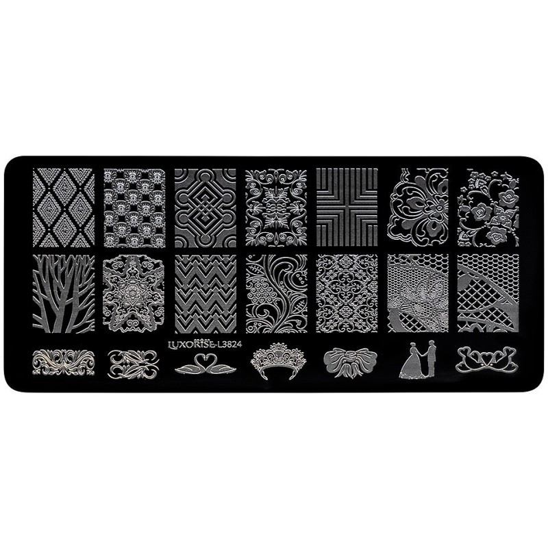 Set 2 x Matrita Metalica Stampila Unghii Luxorise, Honeymoon Resort