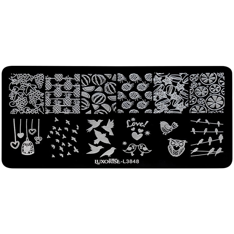 Set 2 x Matrita Metalica Stampila Unghii Luxorise, Let'S Dance