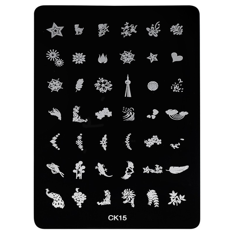 Set 2 x Matrita Metalica Stampila Unghii Luxorise, Mood Change Ck15