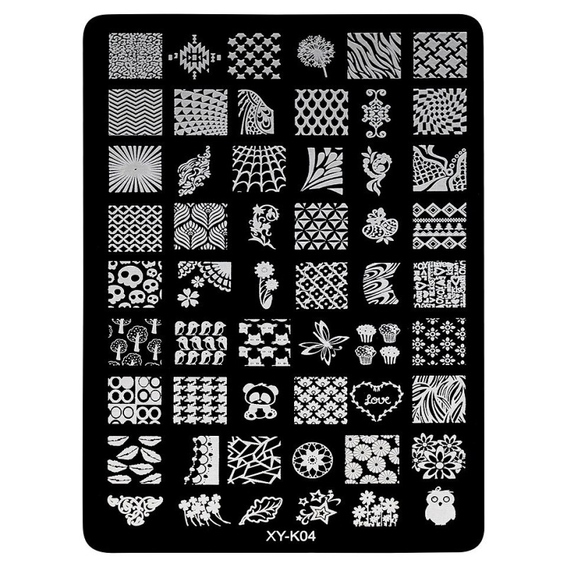 Set 2 x Matrita Metalica Stampila Unghii Luxorise, One More Time Xy-K04