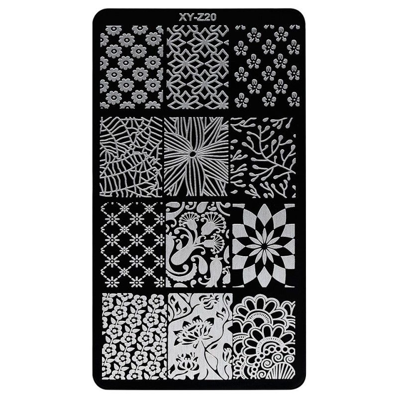 Set 2 x Matrita Metalica Stampila Unghii Luxorise, Pursuit Of Grace Xy-Z20