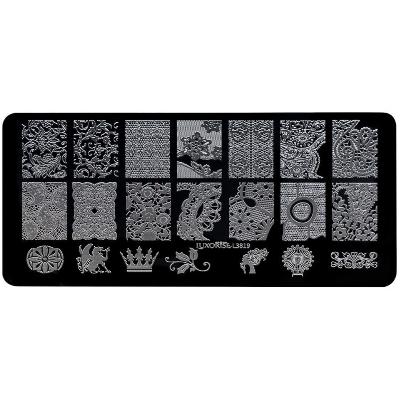 Set 2 x Matrita Metalica Stampila Unghii Luxorise, Royal Diary