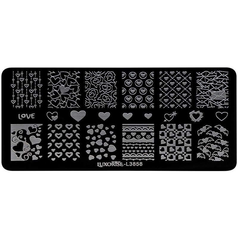 Set 2 x Matrita Metalica Stampila Unghii Luxorise, Run To Love