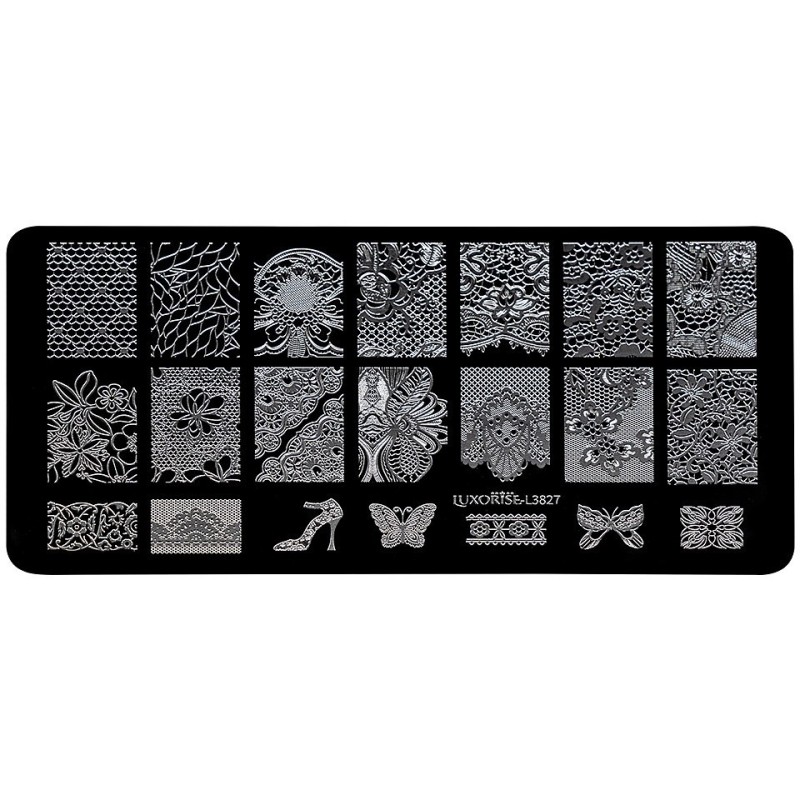 Set 2 x Matrita Metalica Stampila Unghii Luxorise, Simply Graceful