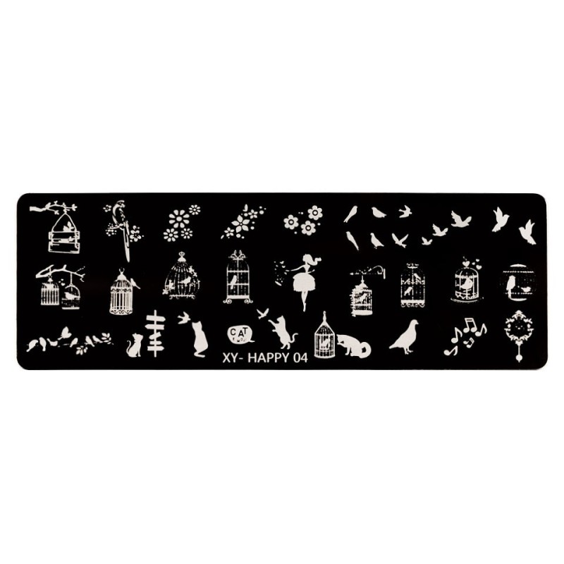 Set 2 x Matrita Metalica Stampila Unghii Luxorise, Sound Of Joy