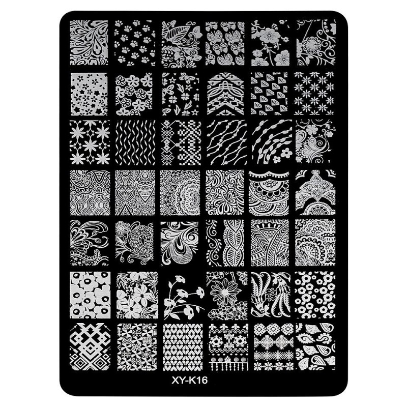 Set 2 x Matrita Metalica Stampila Unghii Luxorise, Status: Vip Xy-K16