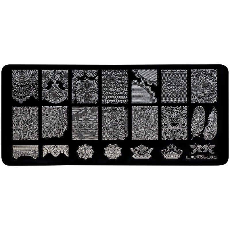 Set 2 x Matrita Metalica Stampila Unghii Luxorise, Supreme Fantasy