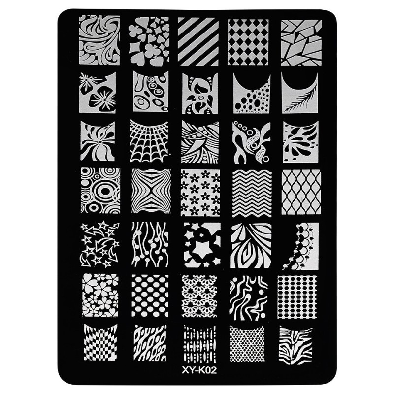 Set 2 x Matrita Metalica Stampila Unghii Luxorise, Take A Break Xy-K02