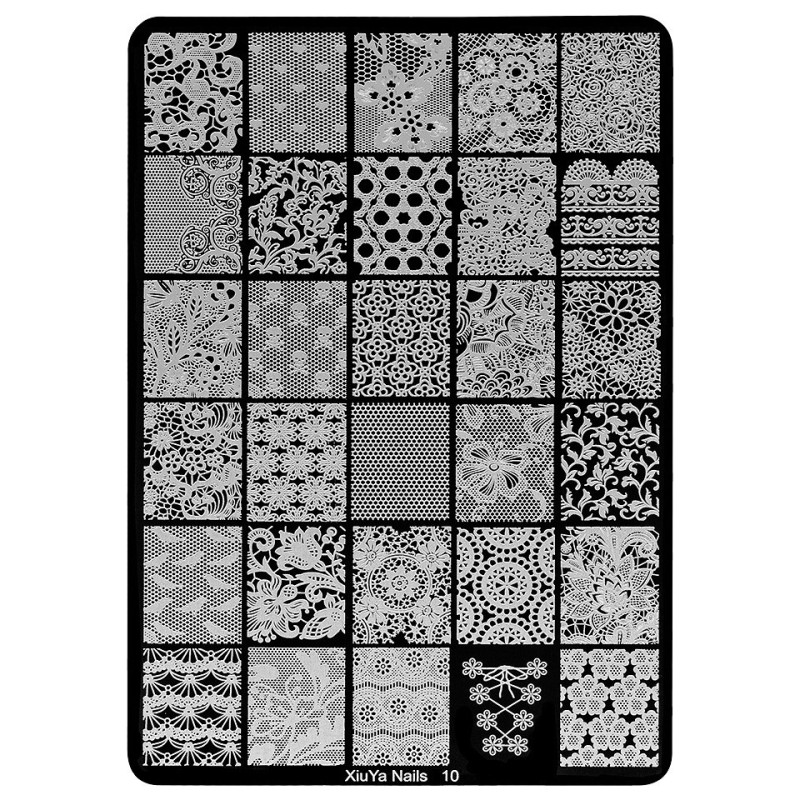 Set 2 x Matrita Metalica Stampila Unghii Luxorise, Ultra Shapes Nails 10