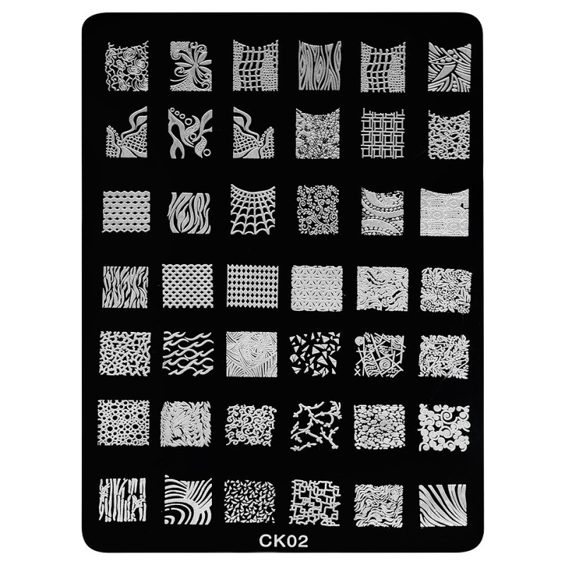 Set 2 x Matrita Metalica Stampila Unghii Luxorise, Viva Liberty Ck02