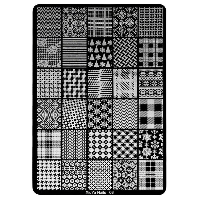 Set 2 x Matrita Metalica Stampila Unghii Luxorise, Winter Romance Nails-08