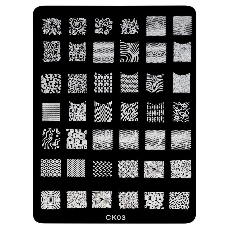 Set 2 x Matrita Metalica Stampila Unghii Luxorise, Yes Day Ck03