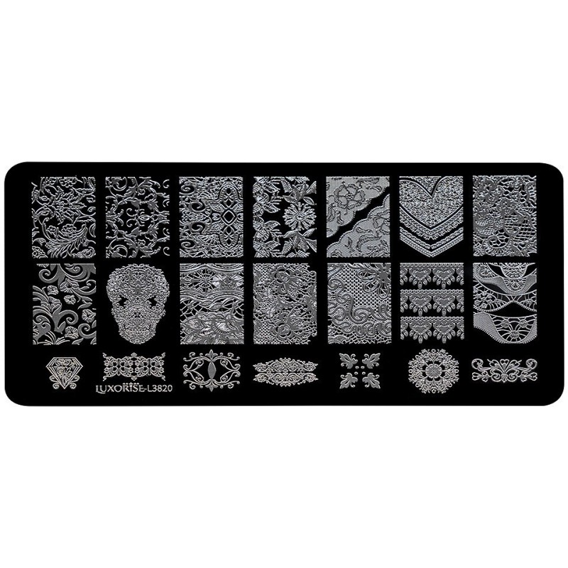 Set 2 x Matrita Metalica Stampila Unghii Luxorise, You Rock!