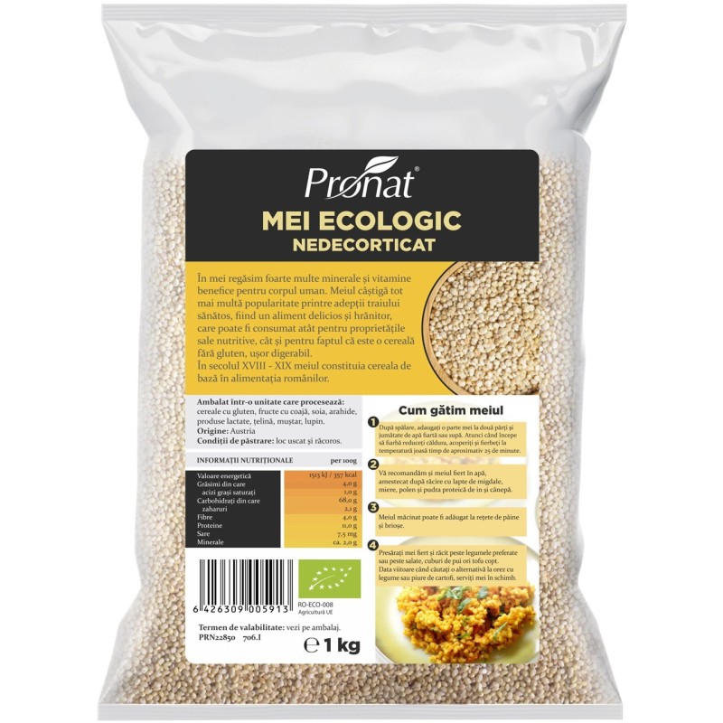 Set 2 x Mei BIO Nedecorticat, 1000 g, Pronat