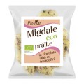 Set 2 x Migdale Bio Prajite, Glazurate in Ciocolata Alba cu Trandafiri, 50 g