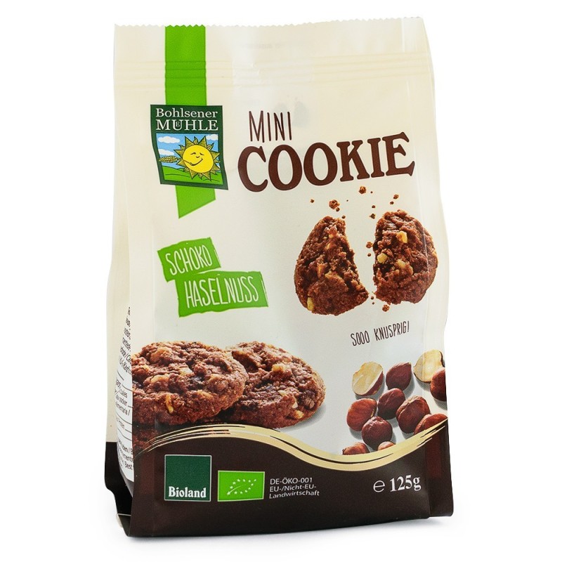 Set 2 x Mini Fursecuri Bio cu Ciocolata si Alune, 125g Bohlsener Muhle