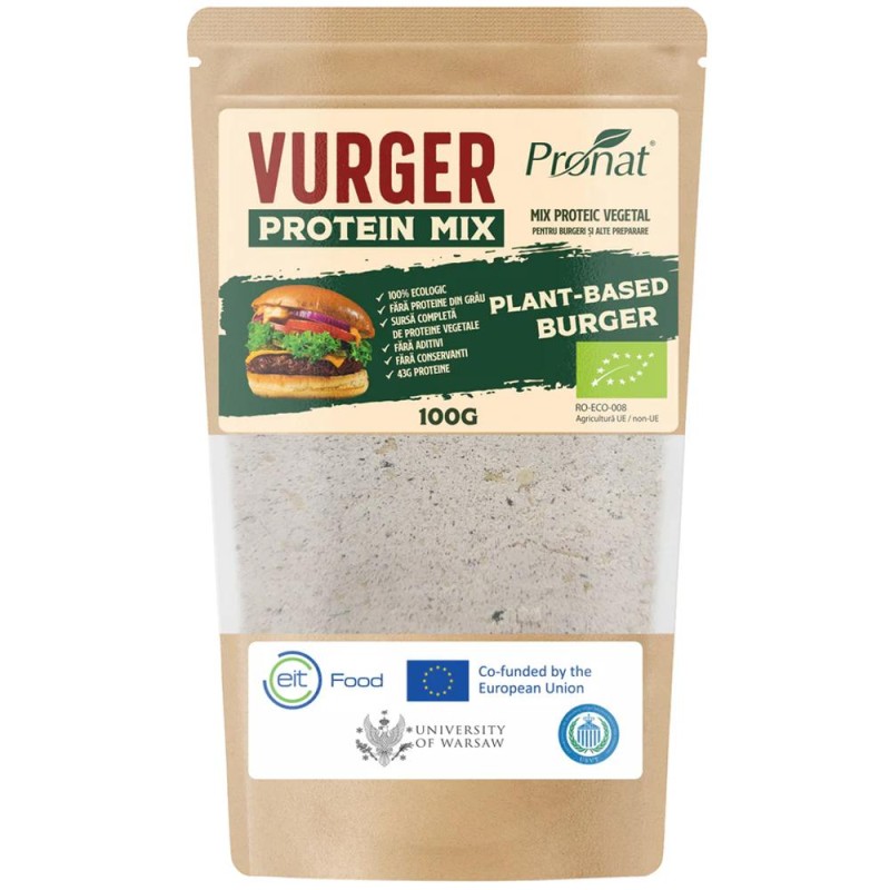 Set 2 x Mix Proteic Vegetal Ideal pentru Burgeri si Alte Preparate Vurger, Bio, 100 g