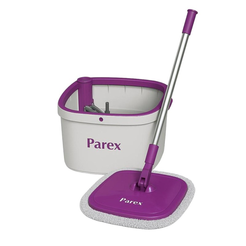 Set 2 x Mop cu Stoarcere Automata Parex Wondero + Galeata cu Separare Apa