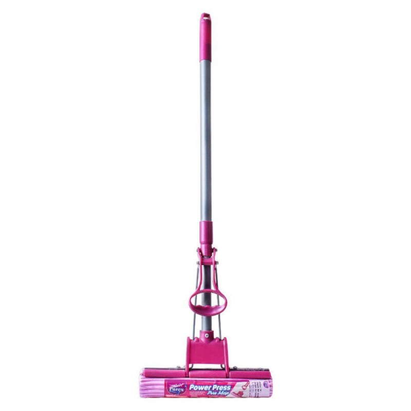 Set 2 x Mop Parex cu Maner pentru Stoarcere, Power Press Duo Pva, Roz