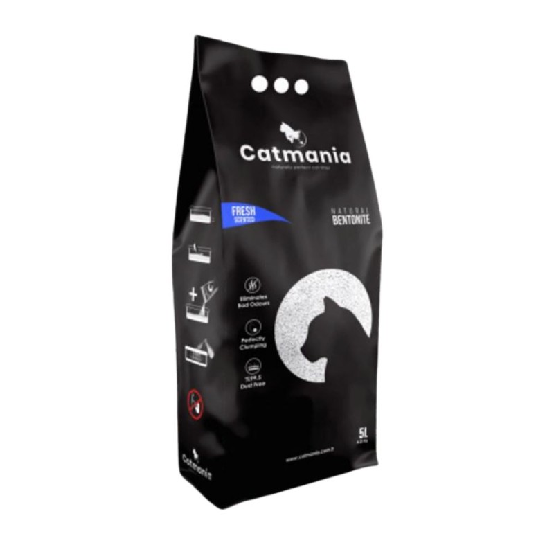 Set 2 x Nisip pentru Litiera Catmania Bentonita, Fresh, 5 l