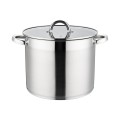 Set 2 x Oala din Inox cu Capac din Sticla, 24 cm, 8.90 l, Grunberg