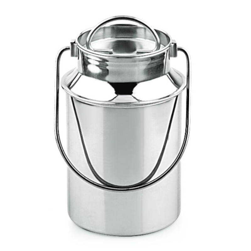 Set 2 x Oala din Inox pentru Lapte cu Capac si Maner, 5 l, Grunberg