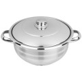Set 2 x Oala Inox cu Capac, Diametru 22 cm, 4 l, Cocinera, Argintiu