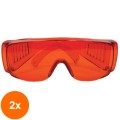 Set 2 x Ochelari de Protectie Rosii Antiaburire si Uv Prima din Policarbonat