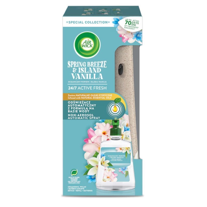 Set 2 x Odorizant de Camera, Air Wick, Breeze & Island Vanilla, 228 ml