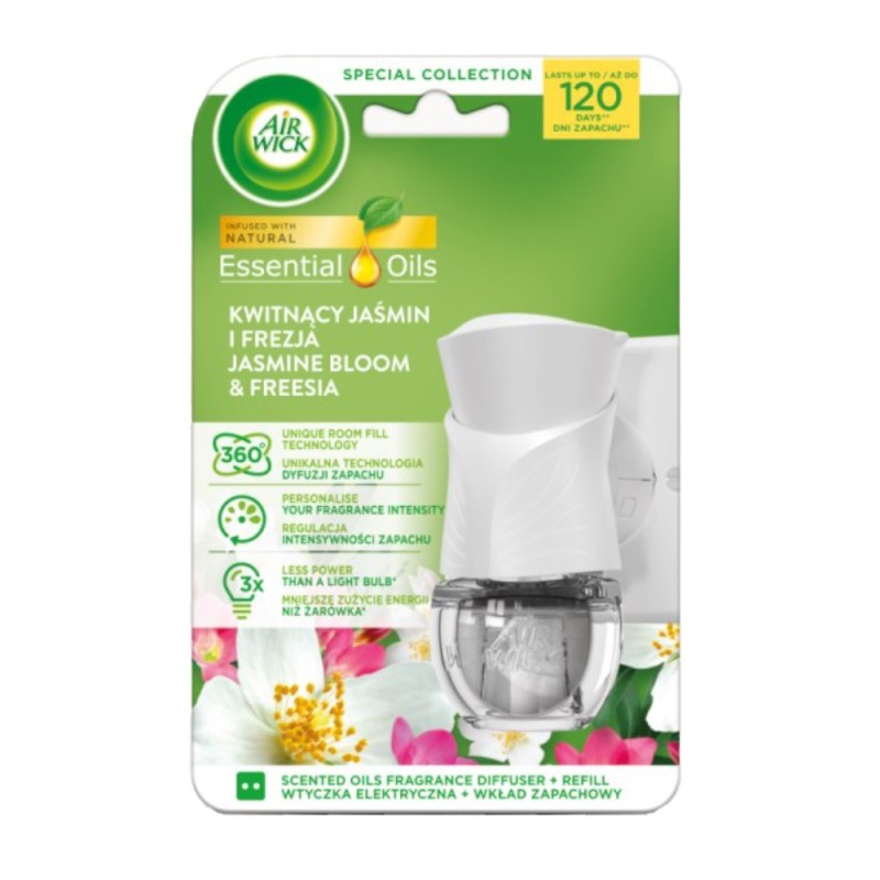 Set 2 x Odorizant de Camera Electric, Air Wick, Floare de Iasomie si Frezie, 19 ml