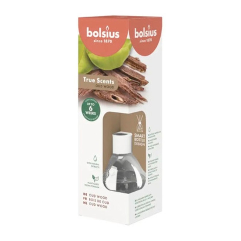 Set 2 x Odorizant Difuzor cu Betisoare pentru Casa Bolsius, Lemn de Oud, 60 ml