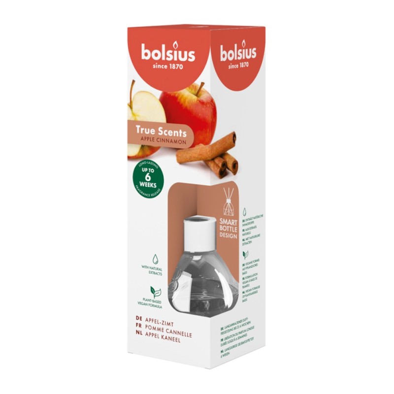 Set 2 x Odorizant Difuzor cu Betisoare pentru Casa Bolsius, Mar si Scortisoara, 60 ml