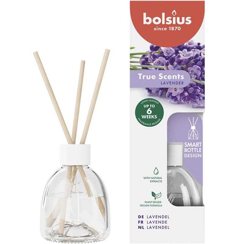 Set 2 x Odorizant Difuzor cu Betisoare pentru Casa, Lavanda, 60 ml, Bolsius