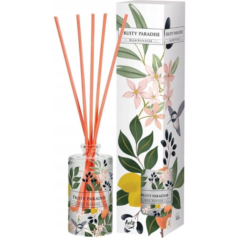 Set 2 x Odorizant Difuzor cu Betisoare pentru Casa, Paradisul Fructelor, 45 ml, Bispol