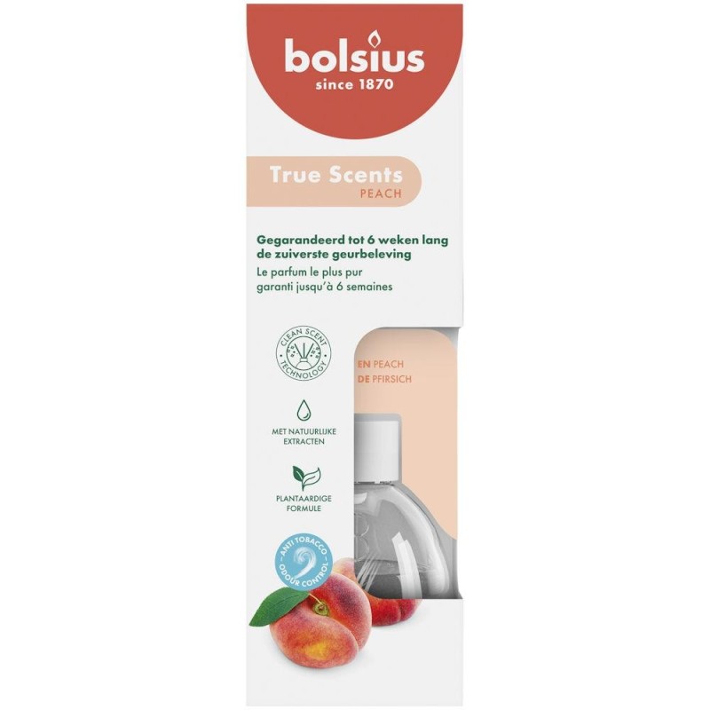 Set 2 x Odorizant Difuzor cu Betisoare pentru Casa, Piersica, 60 ml, Bolsius