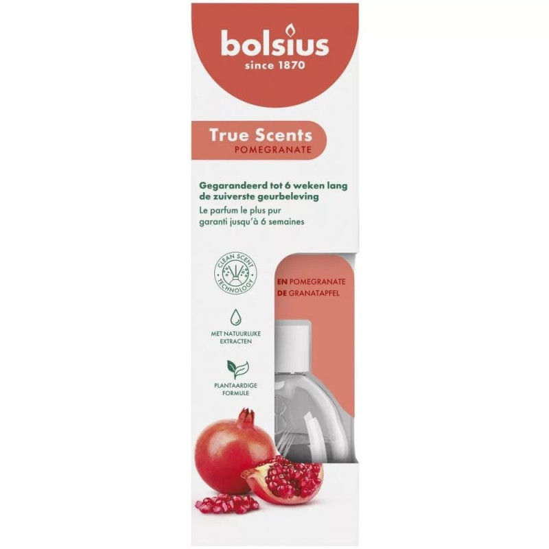 Set 2 x Odorizant Difuzor cu Betisoare pentru Casa, Rodie, 60 ml, Bolsius