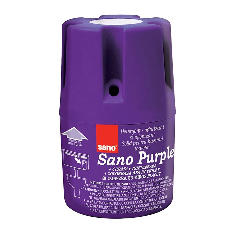 Set 2 x Odorizant Solid pentru Rezervorul Toaletei Sano, Mov, 150 g