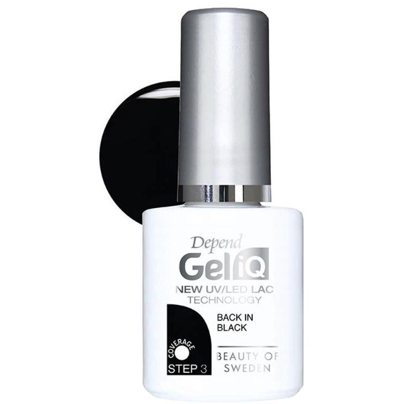 Set 2 x Oja Semipermanenta Depend Gel IQ UV LED, Back in Black, 5 ml
