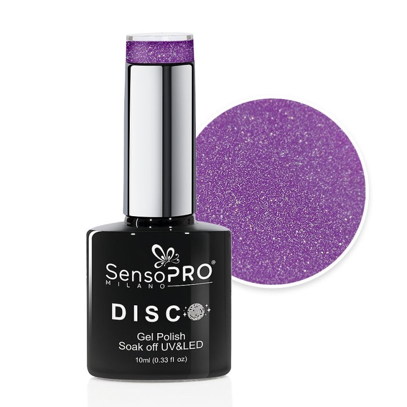 Set 2 x Oja Semipermanenta Disco SensoPRO Milano 10 ml, Cosmic Purple 28